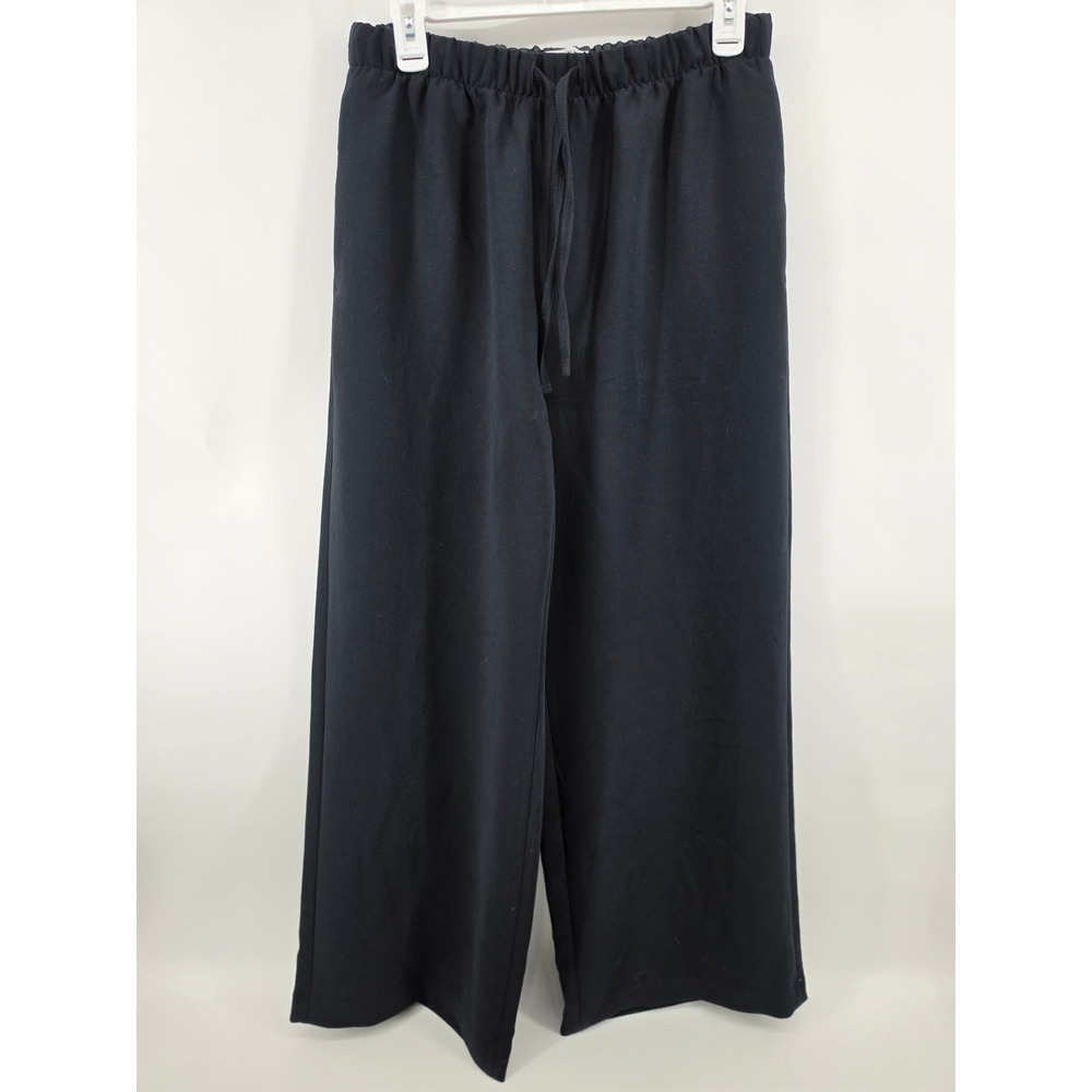 Aritzia Wilfred Lodge Pant Black Wide Leg Pull On M Regular Length